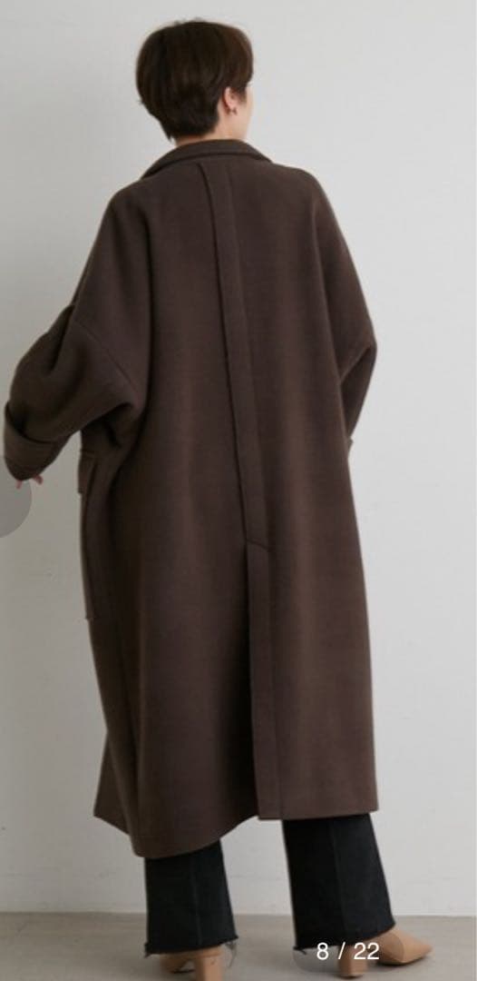 【emmi atelier】リサイクルウールロングコート