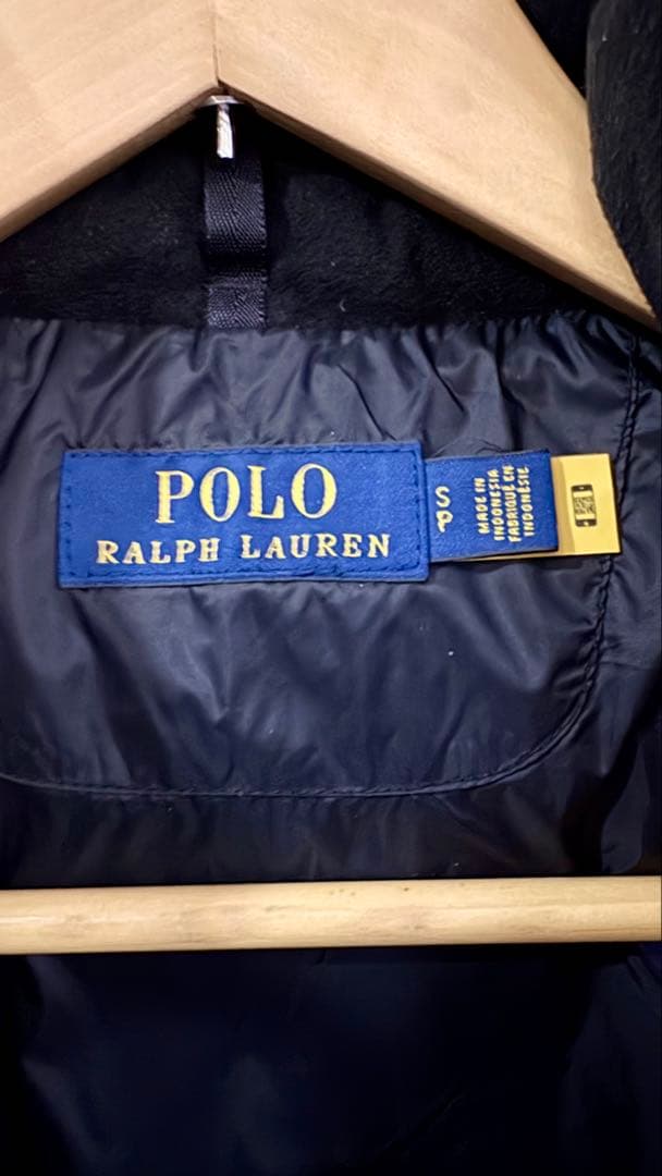 ラルフローレン　ダウンベスト　SP 黒　フード付き