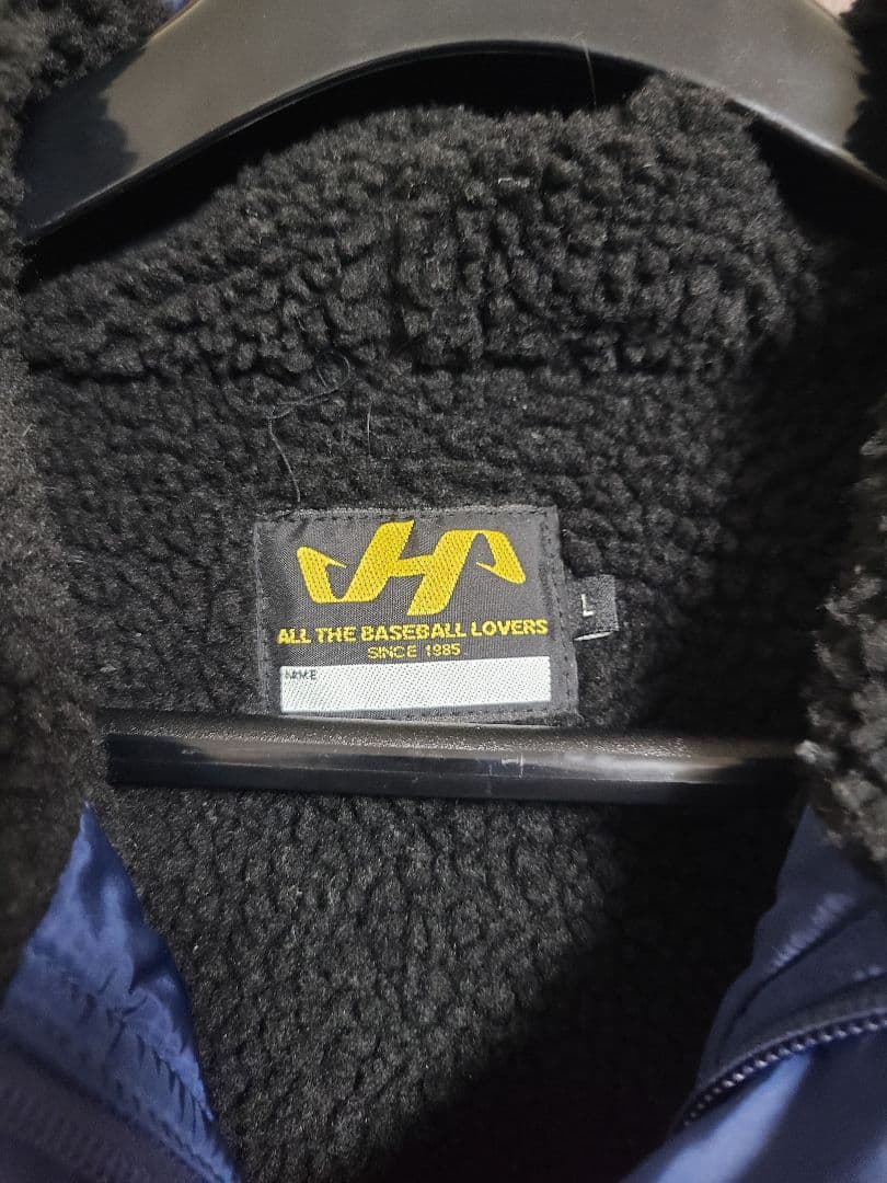 づ*ん様 HATAKEYAMA ブルー　ベンチコート フード付き　野球　ベースボ