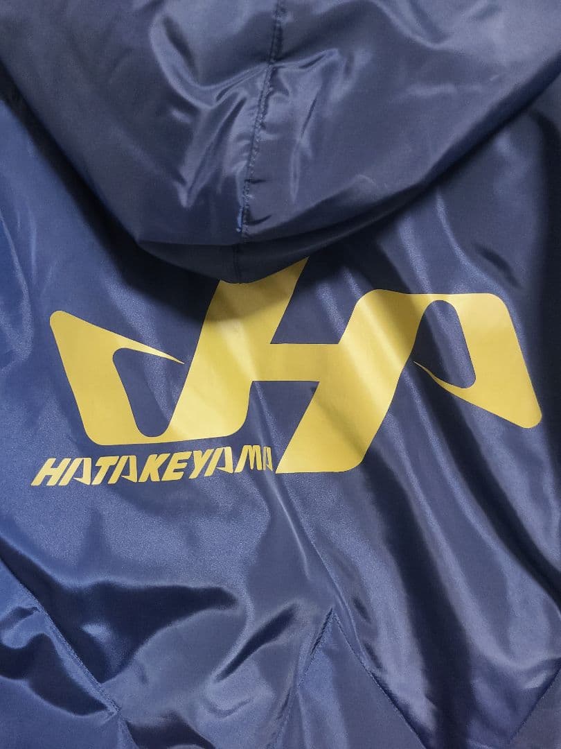 づ*ん様 HATAKEYAMA ブルー　ベンチコート フード付き　野球　ベースボ
