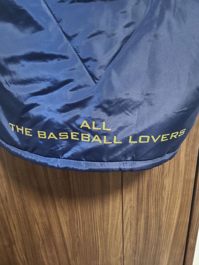づ*ん様 HATAKEYAMA ブルー　ベンチコート フード付き　野球　ベースボ