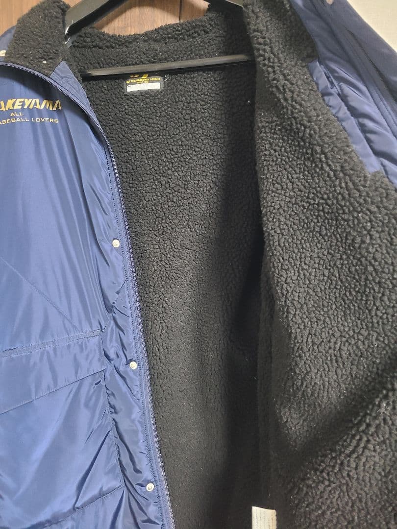 づ*ん様 HATAKEYAMA ブルー　ベンチコート フード付き　野球　ベースボ