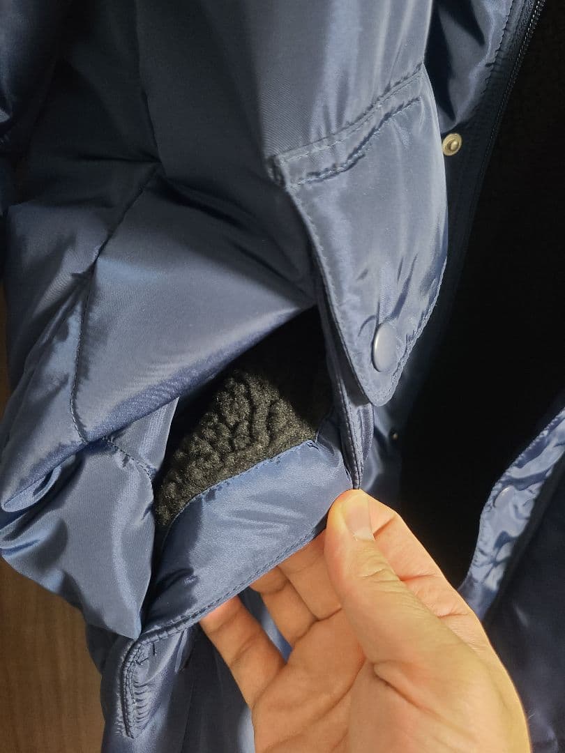 づ*ん様 HATAKEYAMA ブルー　ベンチコート フード付き　野球　ベースボ