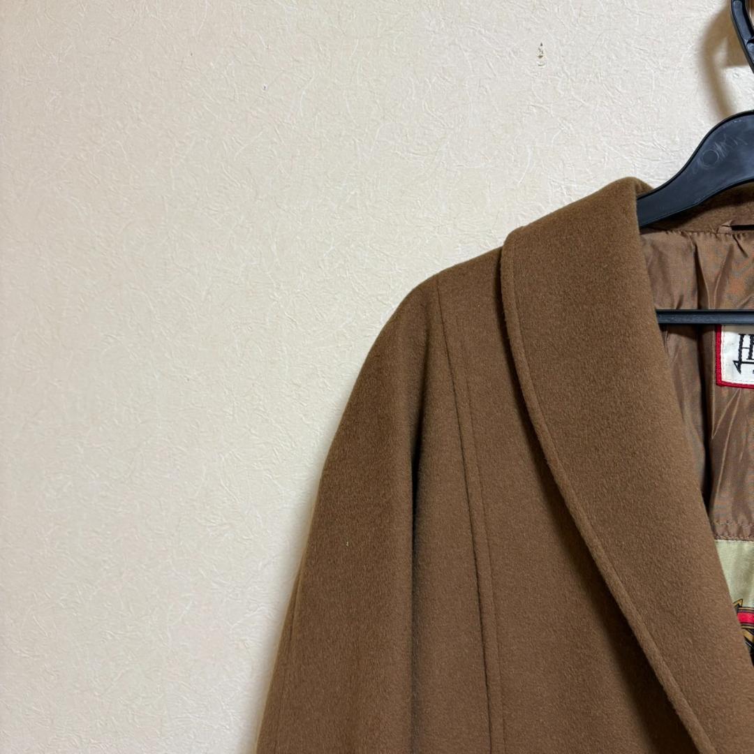 HERNO カシミヤ100％ コート 裏地シルク ブラウン