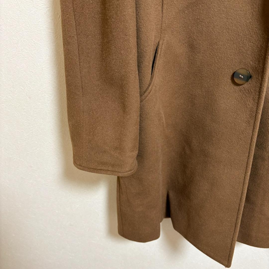 HERNO カシミヤ100％ コート 裏地シルク ブラウン