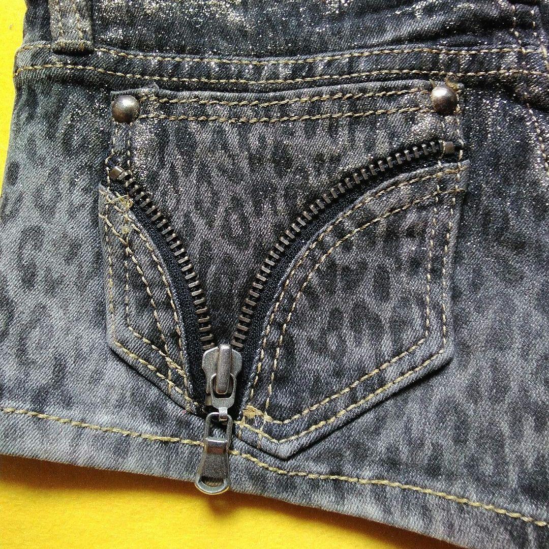 d.i.a.(ダイヤ)「 ヒョウ柄デニム ショートパンツ」サイズ24