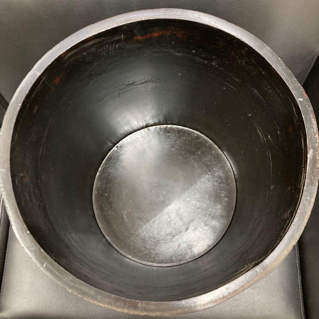 まっぴー　漆塗り木桶　蓋付き