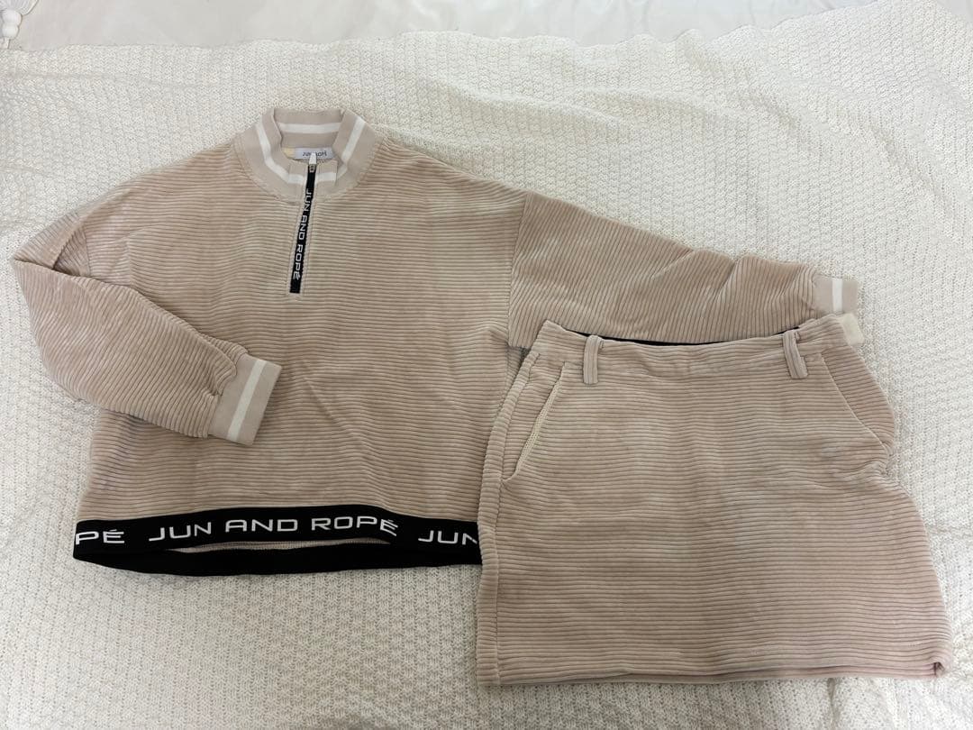 JUN&ROPE★ソフトコーデュロイジャージ 上下セット　ベージュ