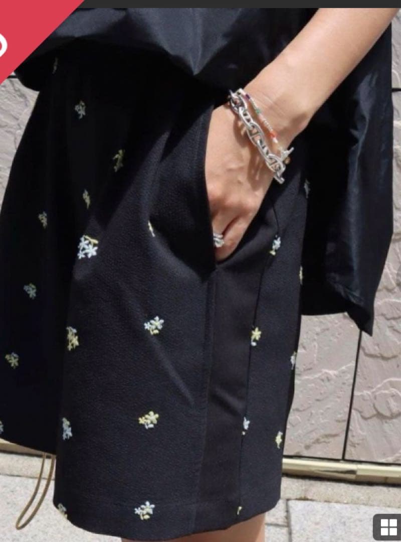 machatt マチャット　エンブロイダリーショートパンツ