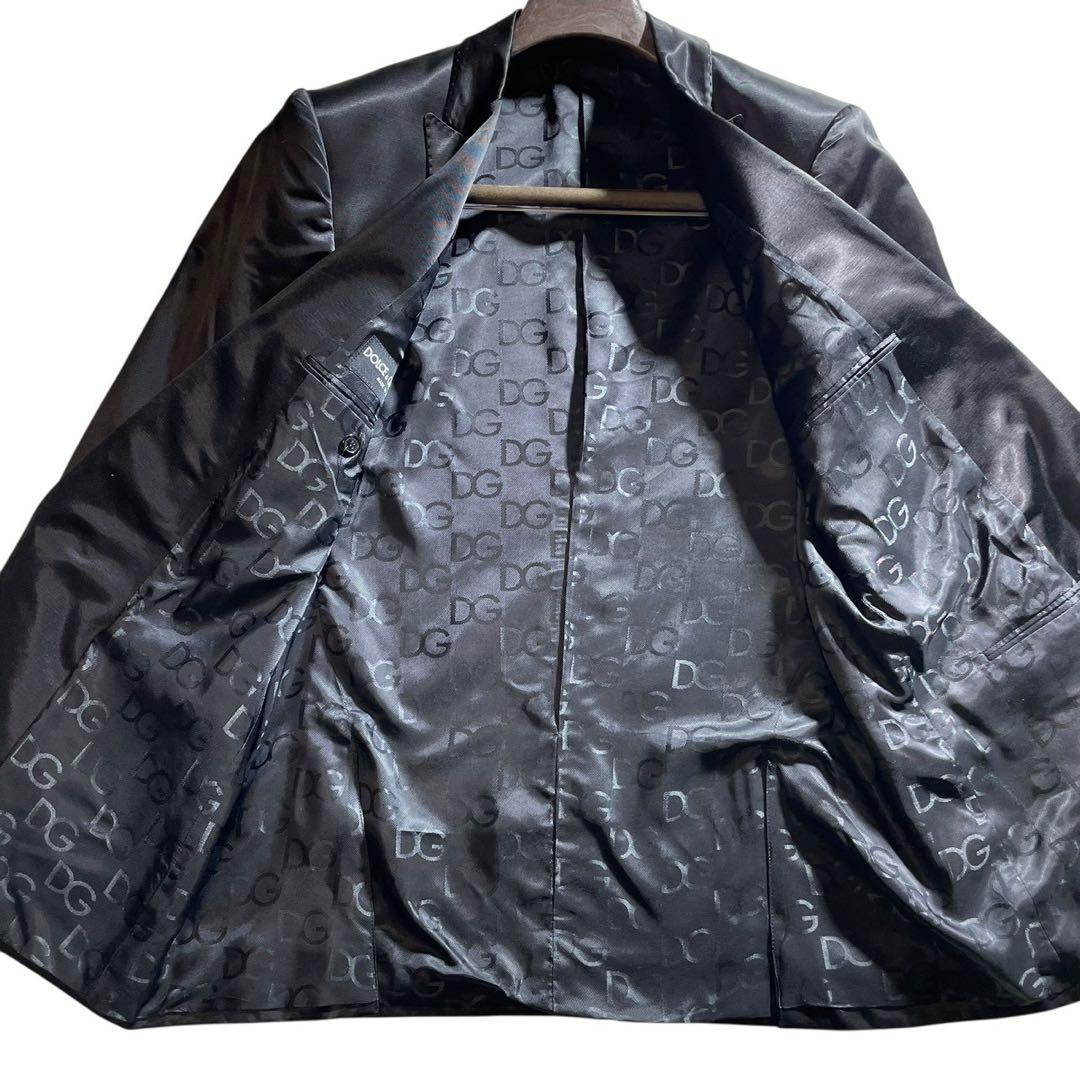 【圧巻の光沢感!!!】Dolce＆Gabbana スーツ 52 DGロゴ