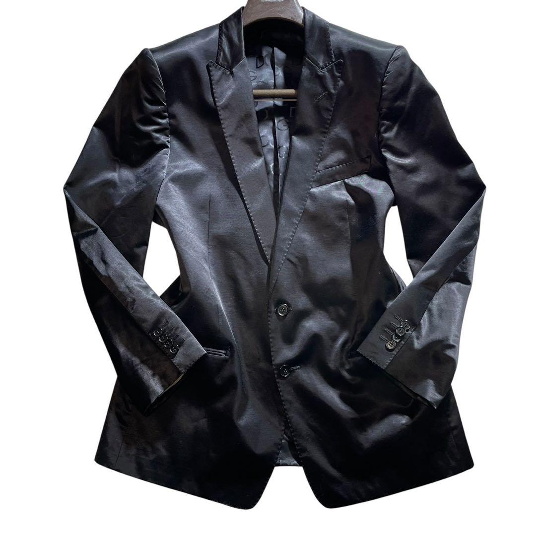 【圧巻の光沢感!!!】Dolce＆Gabbana スーツ 52 DGロゴ