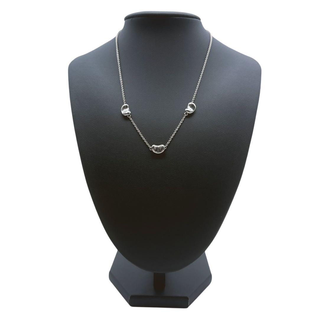 美品◎ ティファニー ビーン 3連 トリプル ネックレス シルバー925