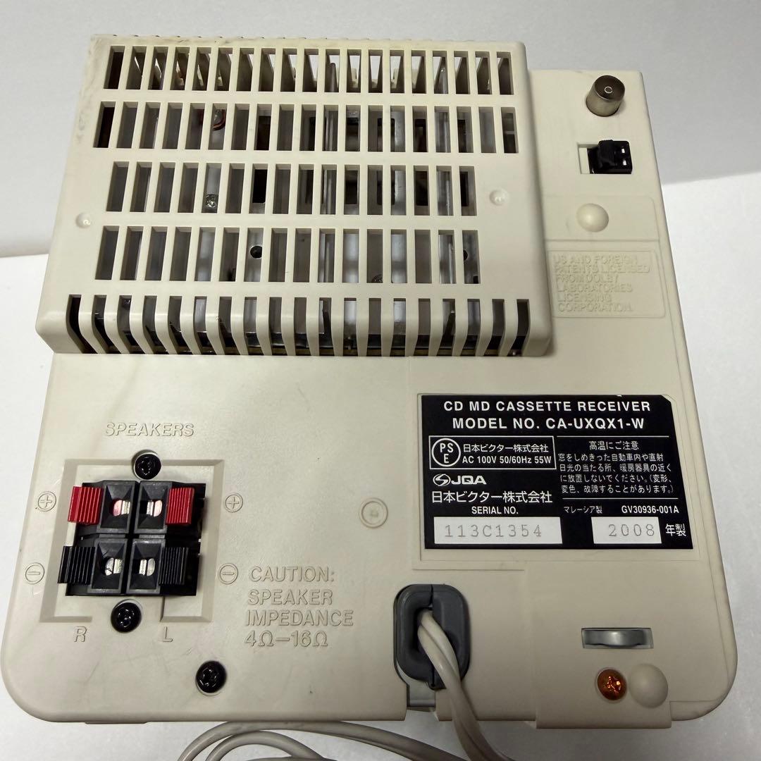 Victor MD/CDカセット搭載ミニコンポ UX-QX1-W