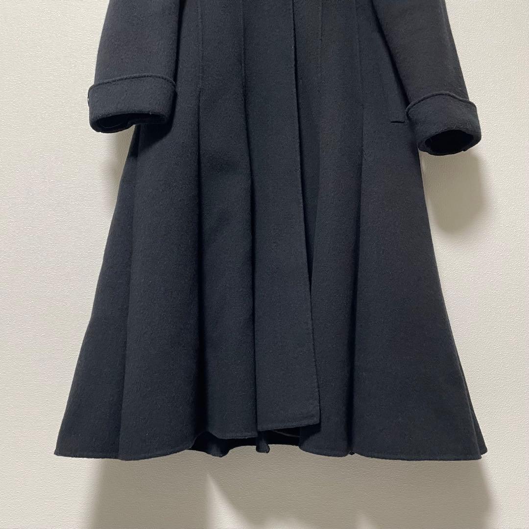 PARIENNE ファーロングコート ミンク 比翼 フレア Aライン ブラック