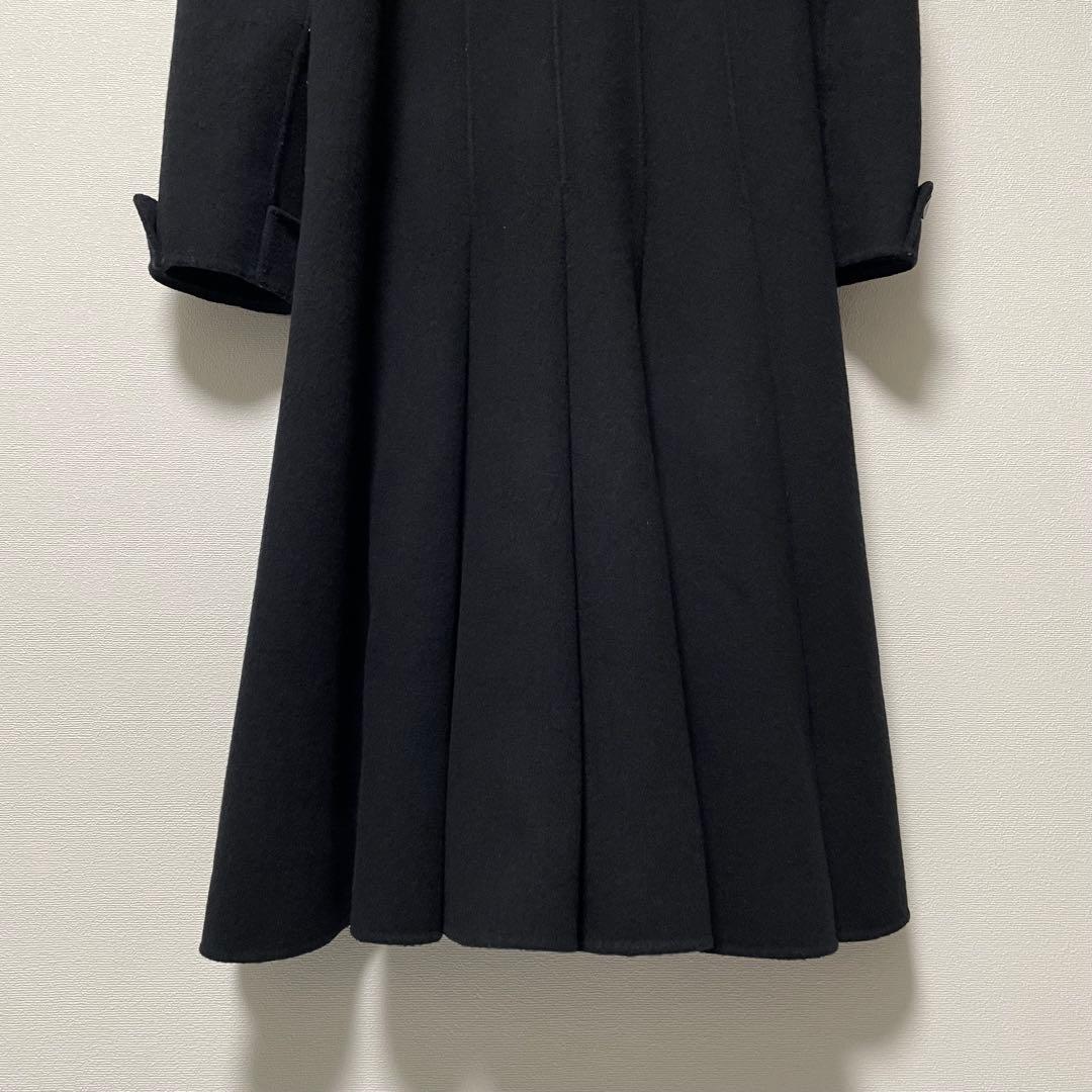 PARIENNE ファーロングコート ミンク 比翼 フレア Aライン ブラック