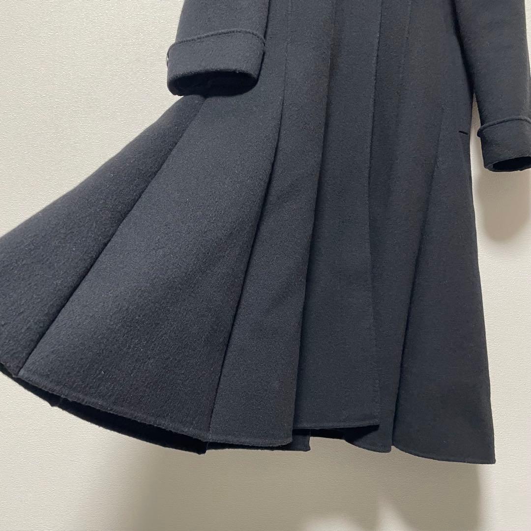 PARIENNE ファーロングコート ミンク 比翼 フレア Aライン ブラック