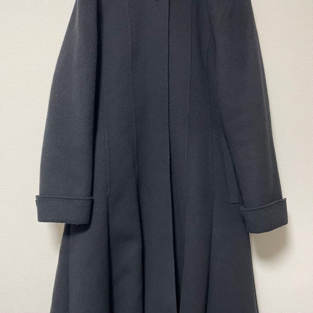 PARIENNE ファーロングコート ミンク 比翼 フレア Aライン ブラック