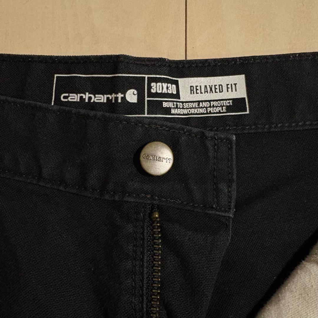 【早い者勝ち】Carhartt ダブルニー　ブラック　30×30