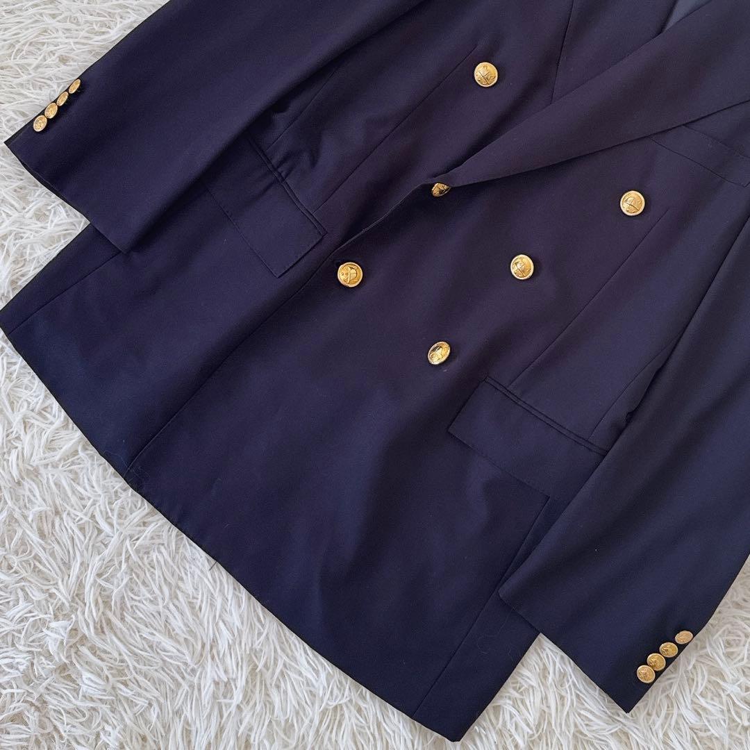 保管用カバー付✨大きいサイズ ポロバイラルフローレン 紺ブレ ダブル 金ボタン