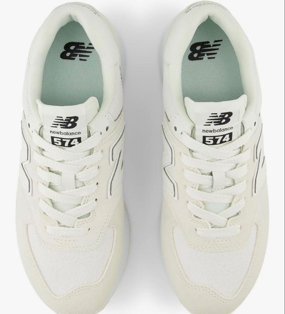 ニューバランス 574+ WL574Z 厚底 スニーカー オフホワイト×ホワイト