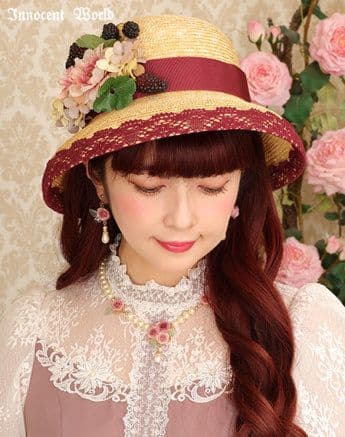 イノセントワールド☆コサージュ付きカサブランカハット☆ロリータ