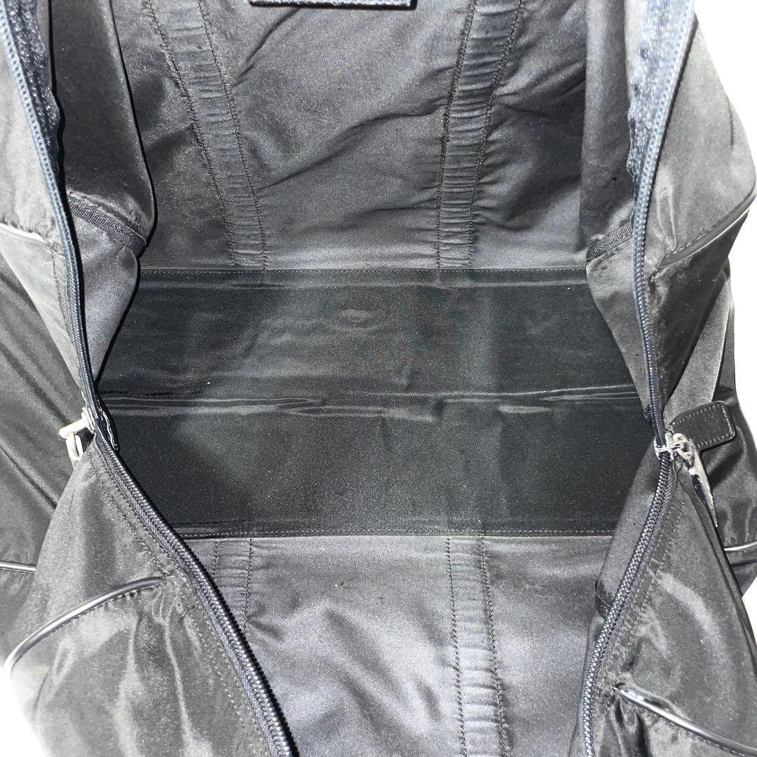 【美品】PRADA プラダ　ボストンバッグ　ナイロン　ブラック　大容量　メンズ