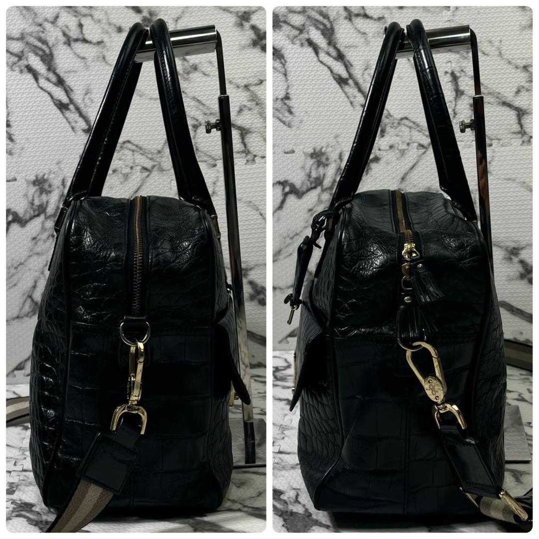 アニヤハインドマーチ　カーカー　クロコ型押し　トートバッグ　2way カデナ