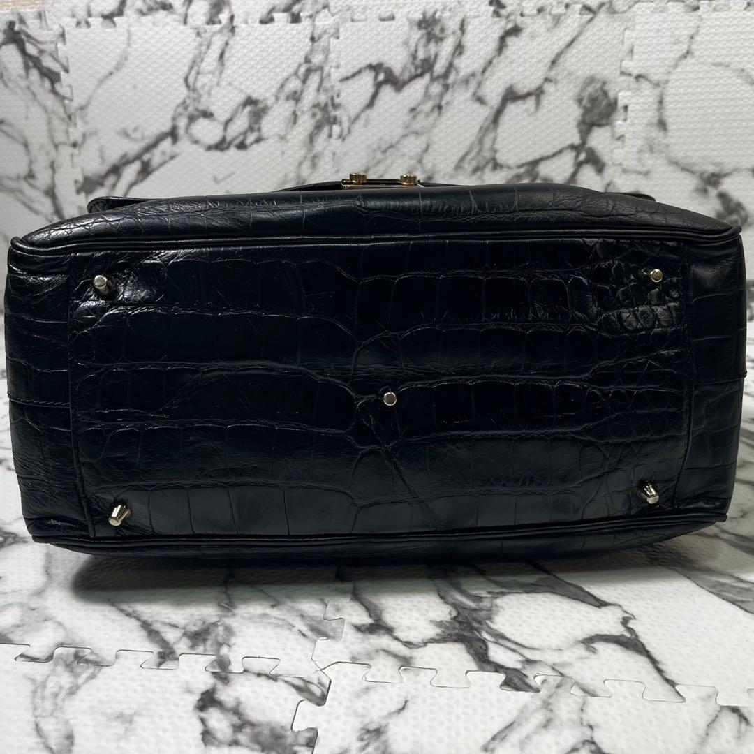 アニヤハインドマーチ　カーカー　クロコ型押し　トートバッグ　2way カデナ