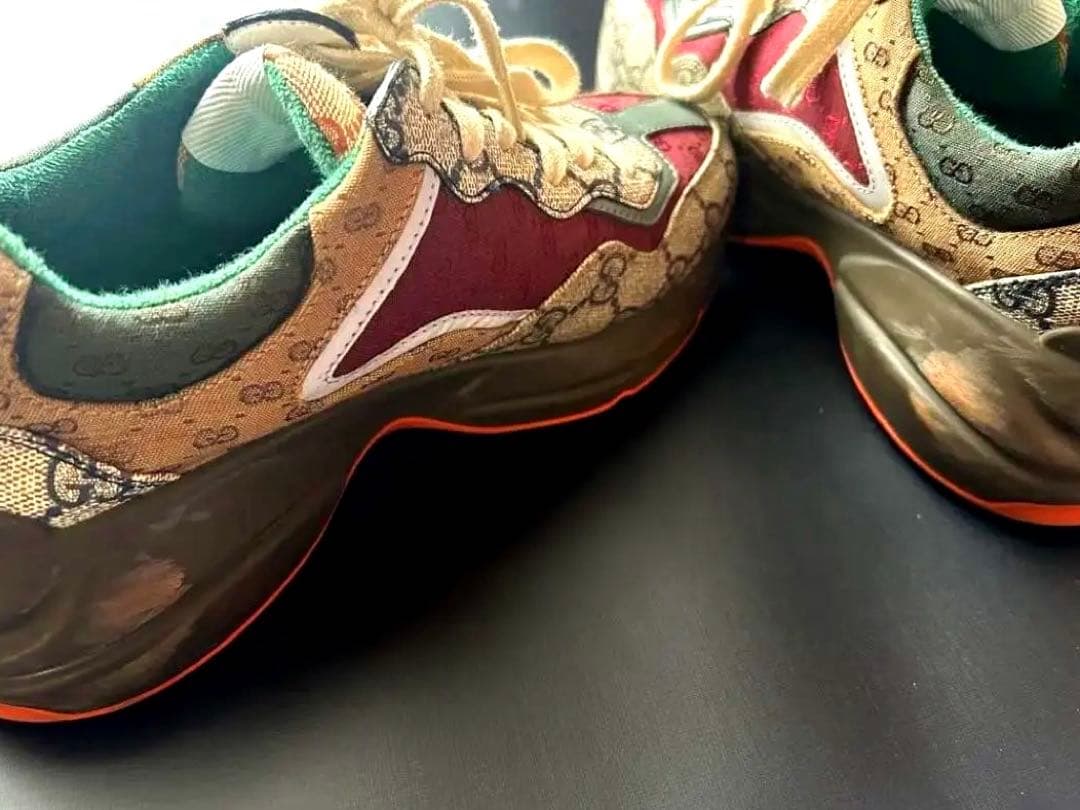 ‼️値下げ中‼️GUCCI ライトン37 ベージュ×ダークブラウン×マルチカラー