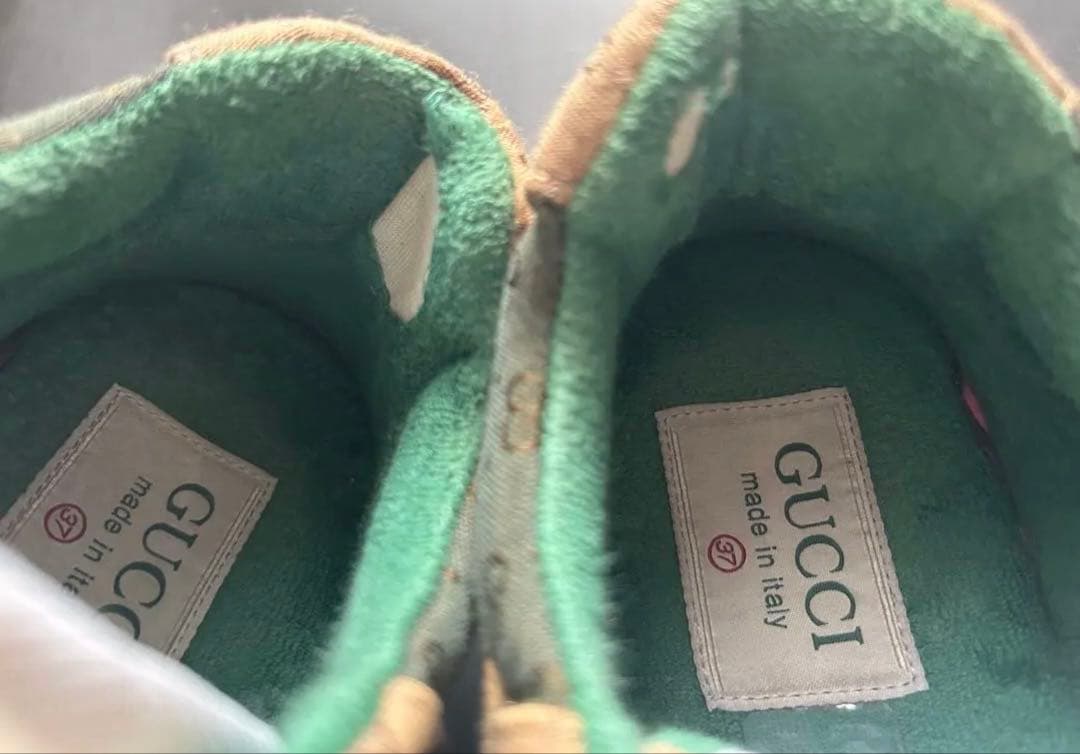 ‼️値下げ中‼️GUCCI ライトン37 ベージュ×ダークブラウン×マルチカラー