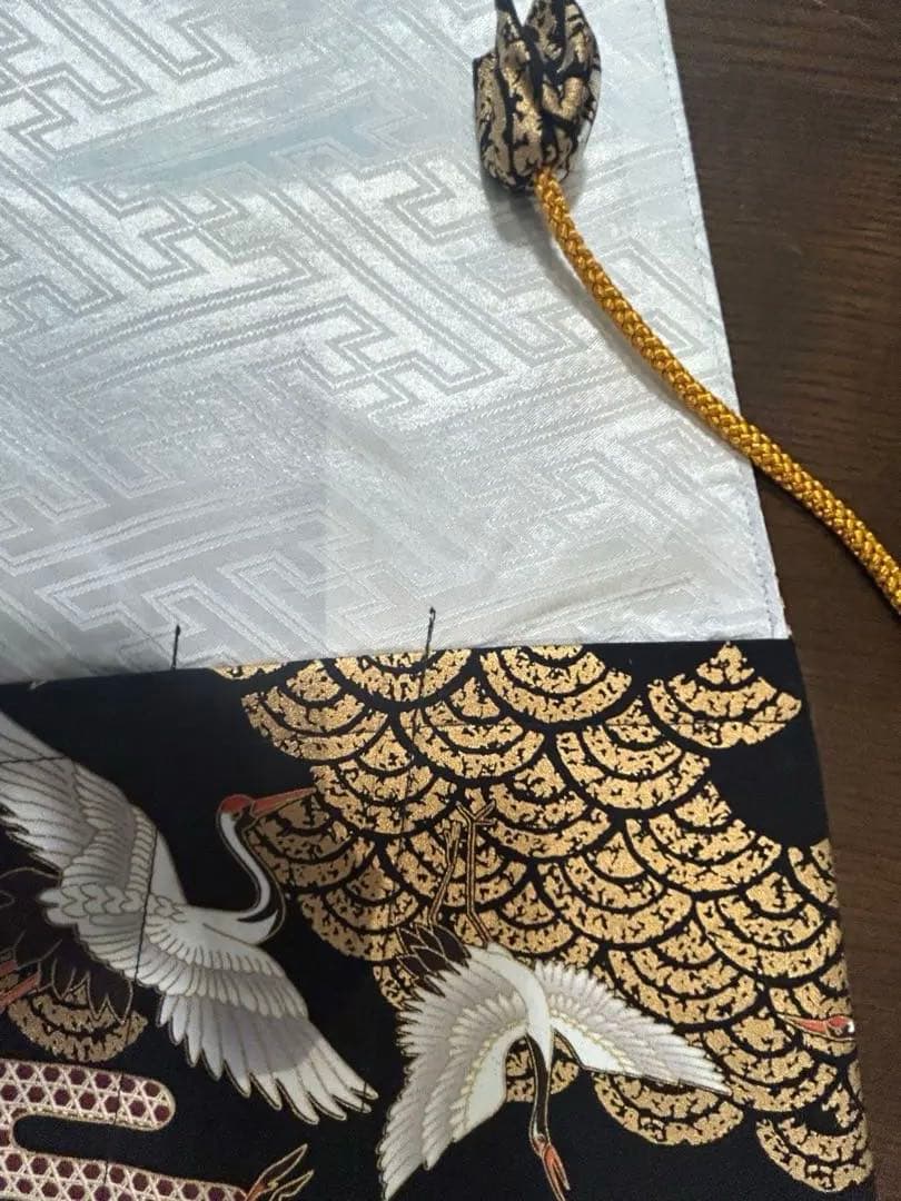 ✴︎ 専用品です　✴︎巻き篠笛袋8本入れ2点（金紺桜、金青海波に鶴）247