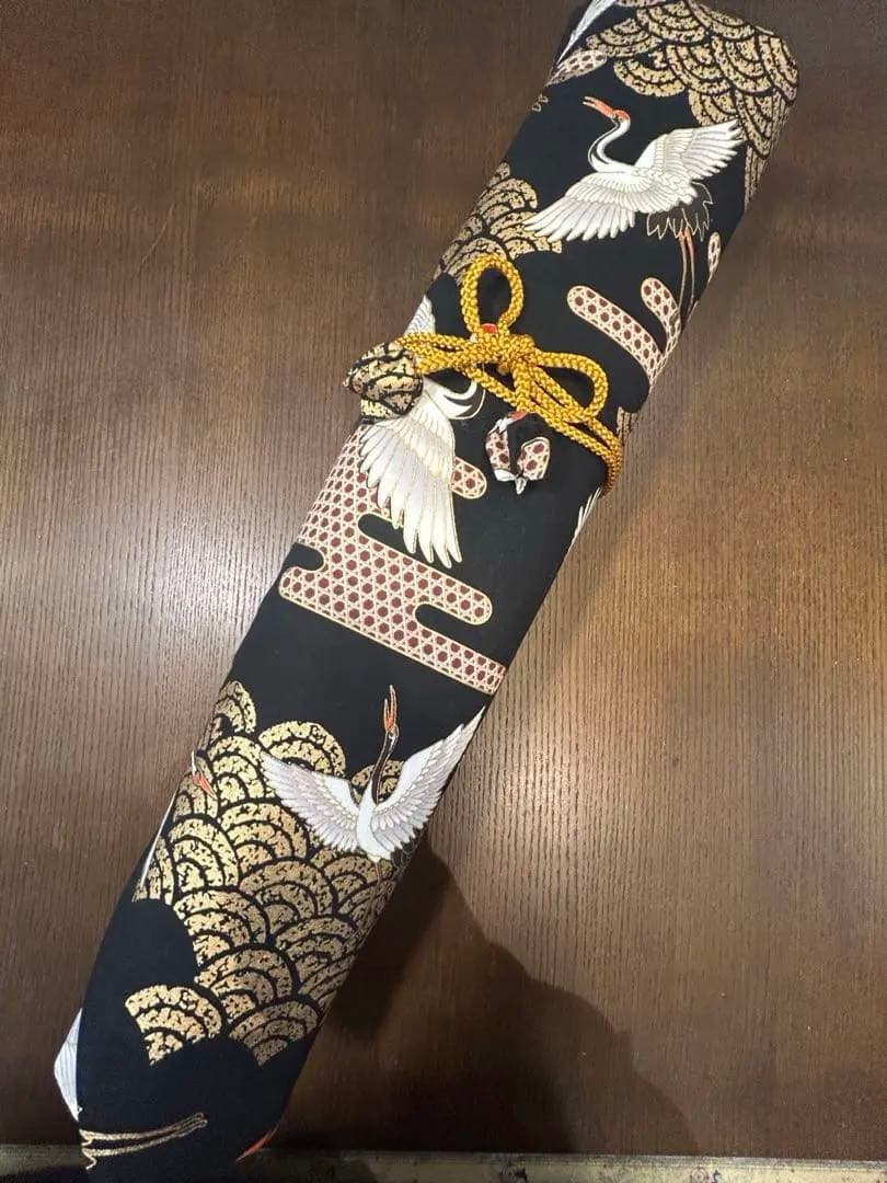 ✴︎ 専用品です　✴︎巻き篠笛袋8本入れ2点（金紺桜、金青海波に鶴）247