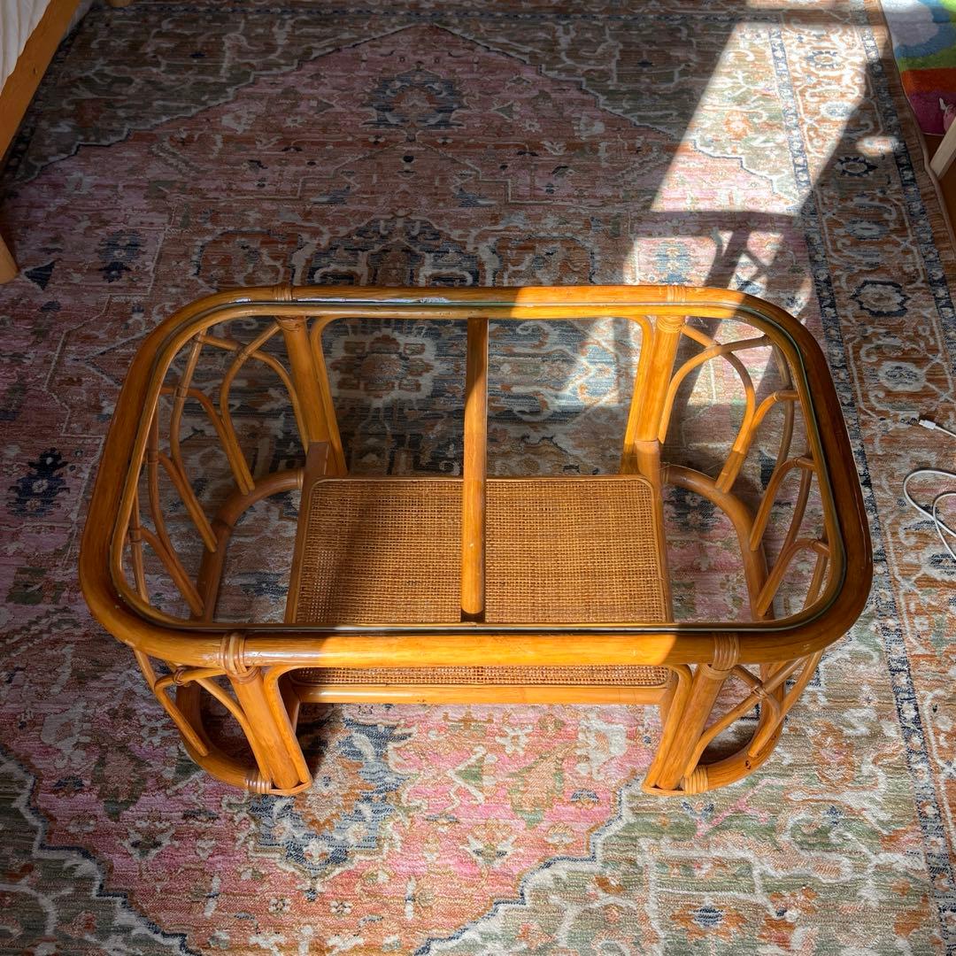 ナチュラル ラタンテーブル