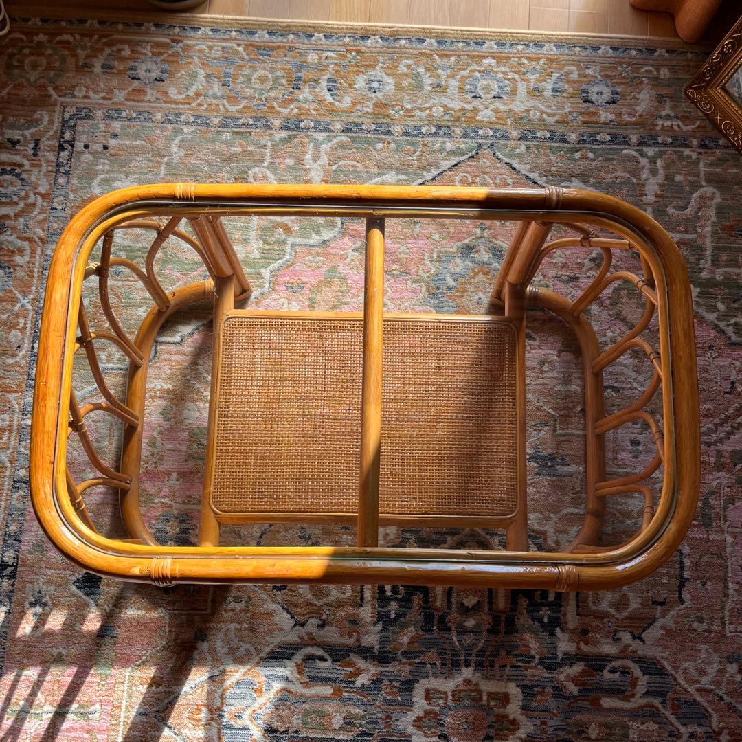 ナチュラル ラタンテーブル