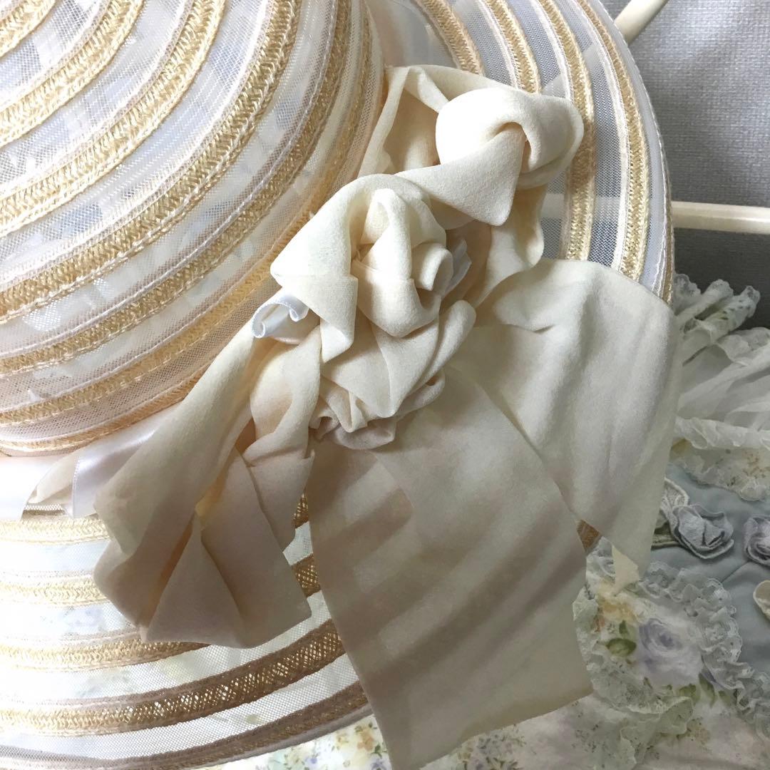 ♡ヒスクローネ♡シルクのおリボン帽子