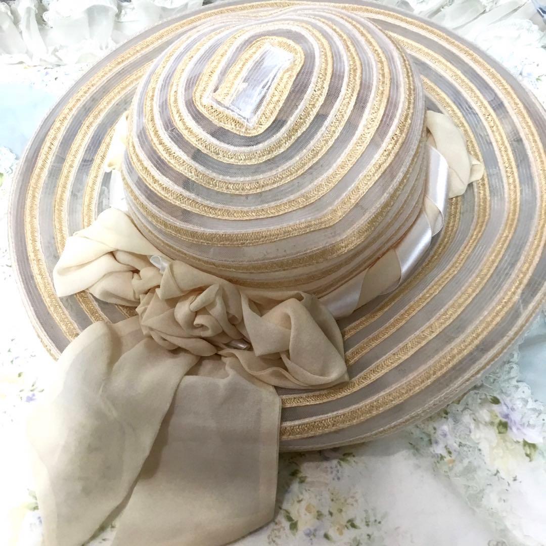 ♡ヒスクローネ♡シルクのおリボン帽子