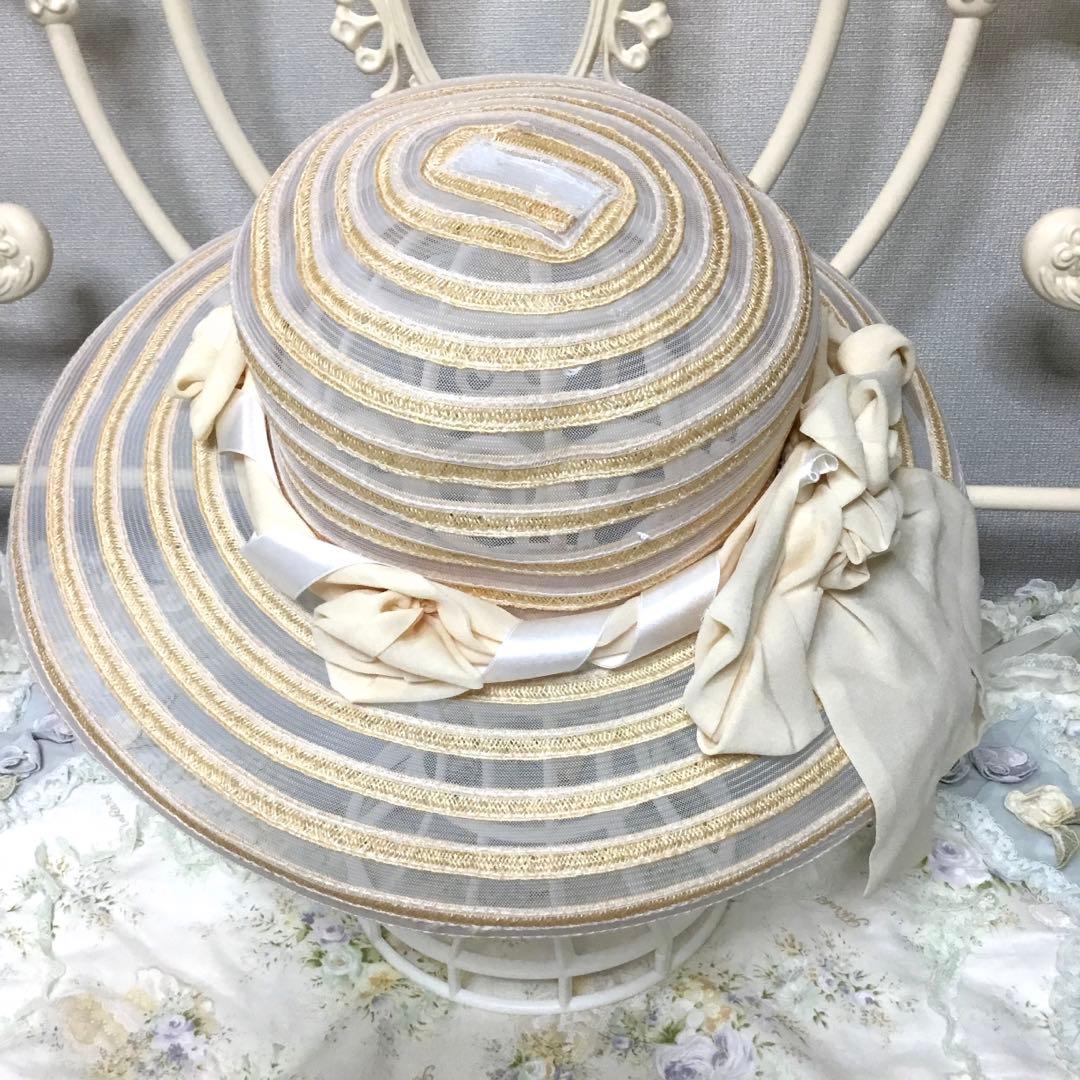 ♡ヒスクローネ♡シルクのおリボン帽子