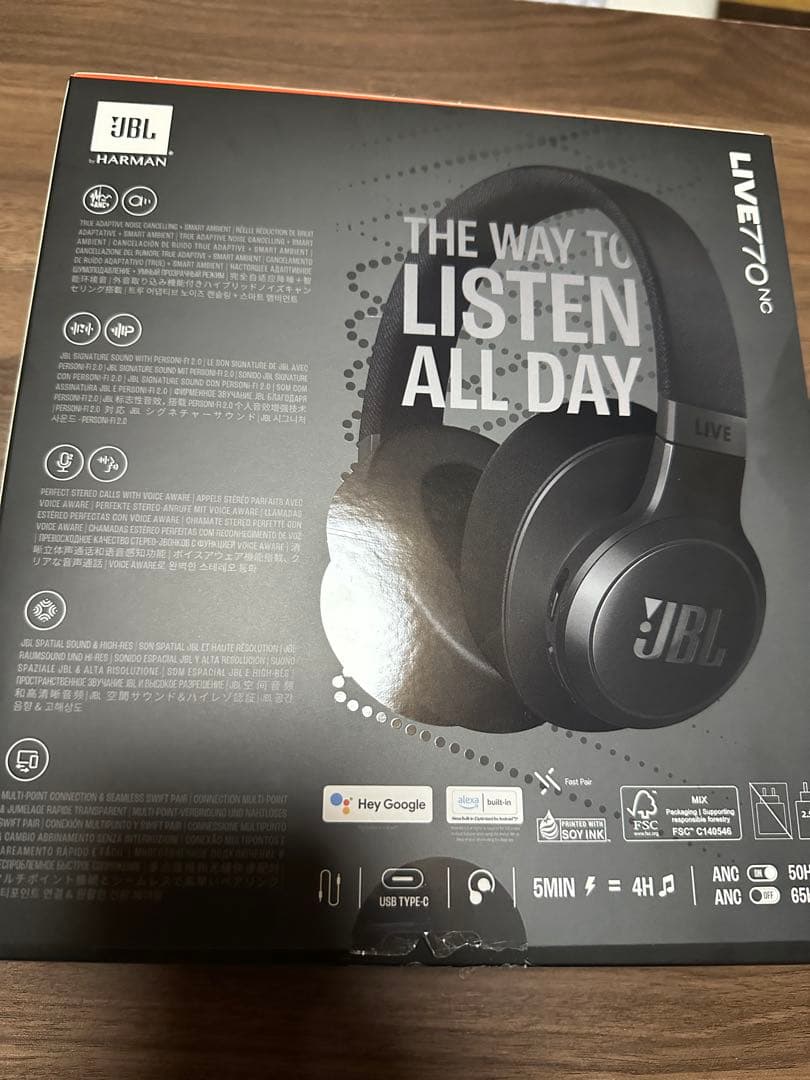 美品　JBL LIVE 770 NC ワイヤレスヘッドホン