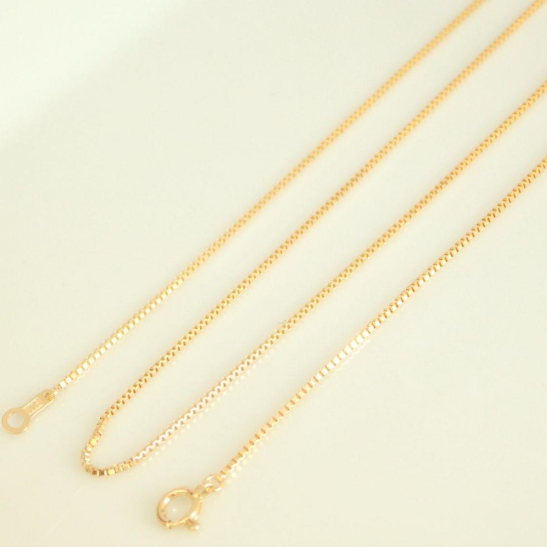 あかさたな　k18ネックレス　ベネチアンチェーン　0.9㎜幅　つけっぱなし