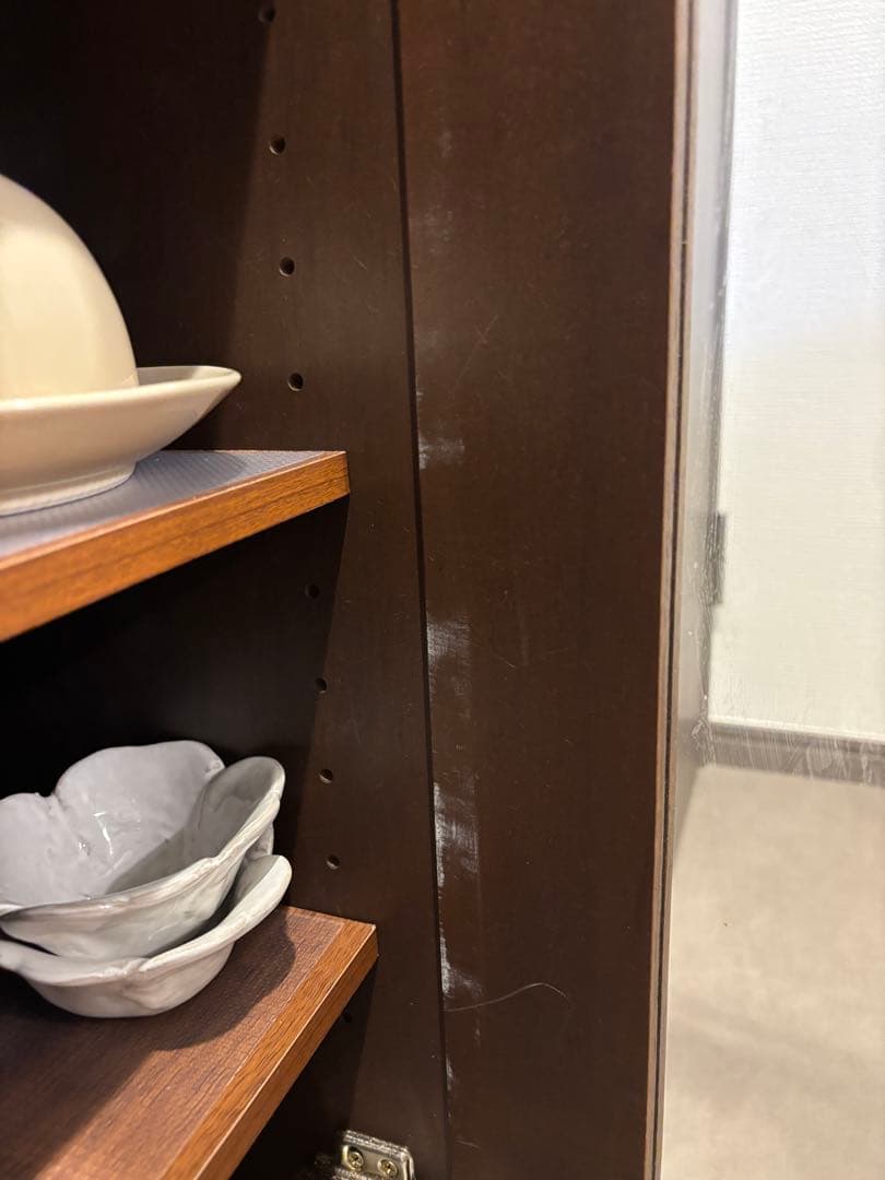 LOWYA 食器棚 レンジ台 キッチン収納 タモ突き板 キャビネット