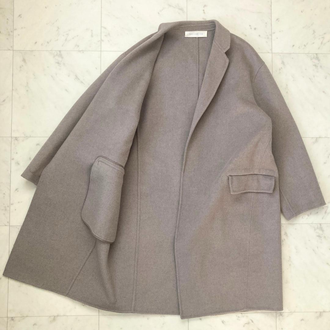 ギャルリーヴィー　ウールダブルフェイスチェスターコート　36　リバーコート