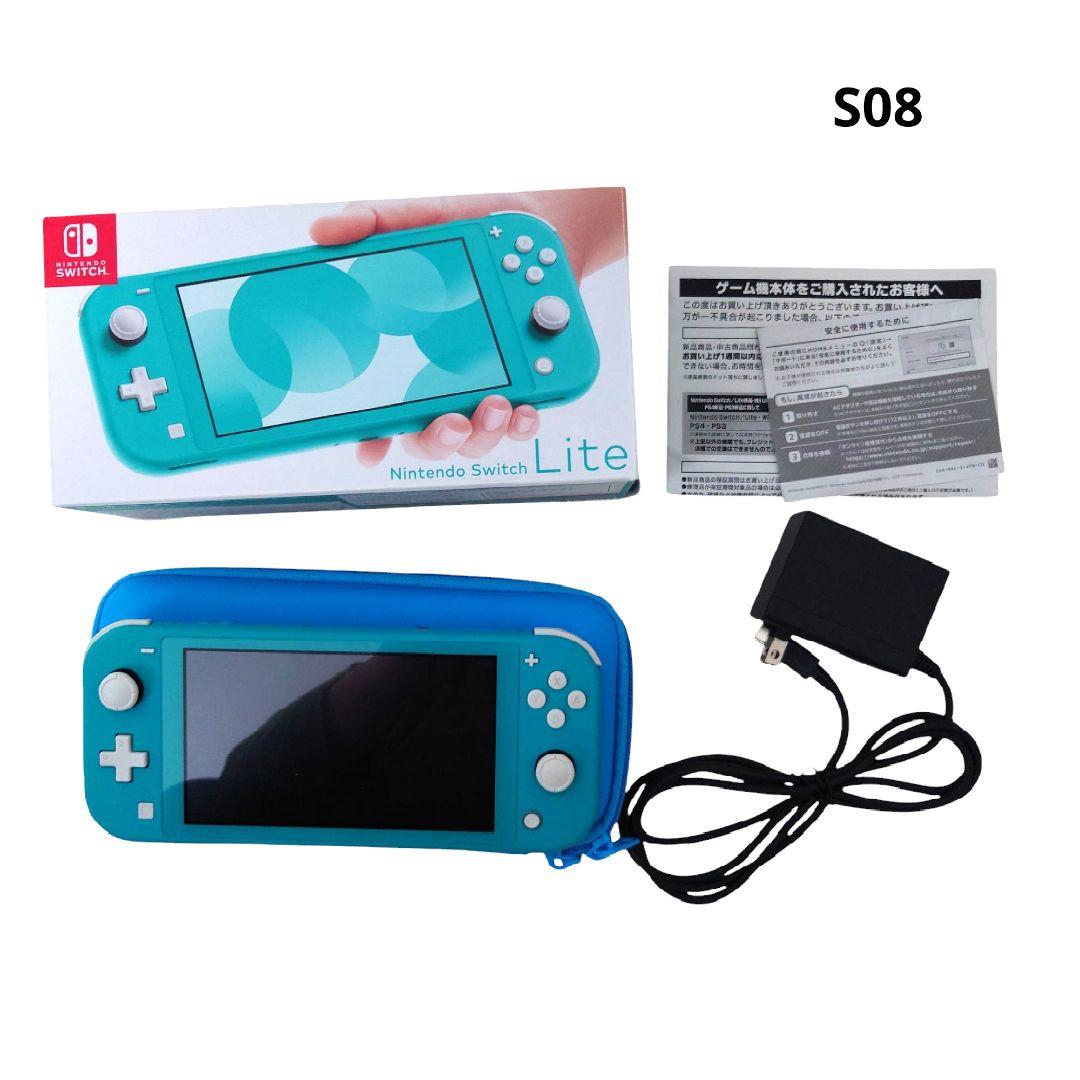 【中古】Nintendo Switch Lite ターコイズ 本体 箱/ケース