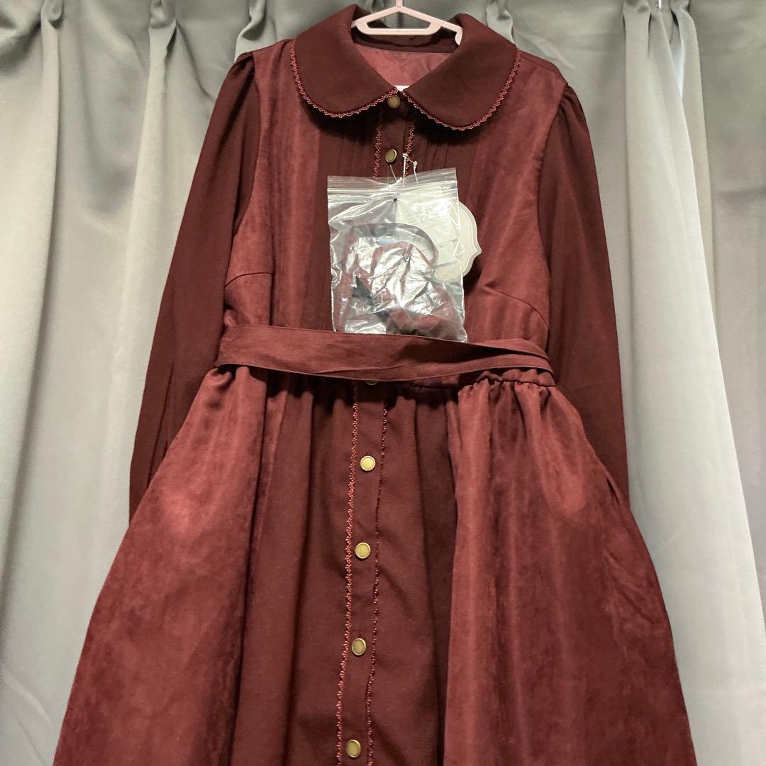 クラロリくる実 ノエル・ド・メモワール ワンピース 4L しまむら　ワインレッド