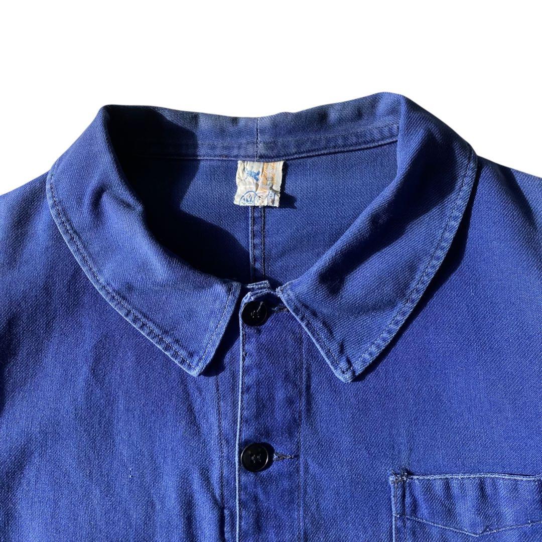 60〜70s ヴィンテージ フレンチ Vポケット カバーオール ワークジャケット