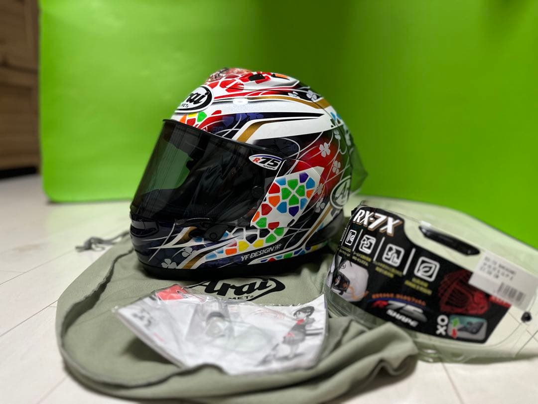 アライ　rx-7xナカガミGP2 Mサイズ(57-58)ダブルレンズシールド