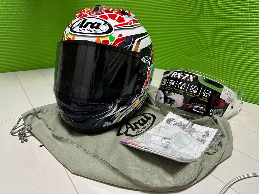 アライ　rx-7xナカガミGP2 Mサイズ(57-58)ダブルレンズシールド