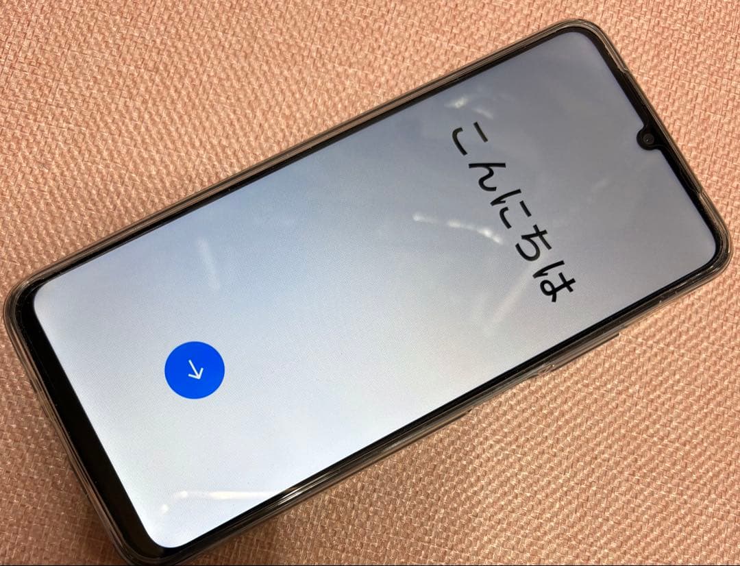 未使用 デュアルカメラ スマートフォン 青