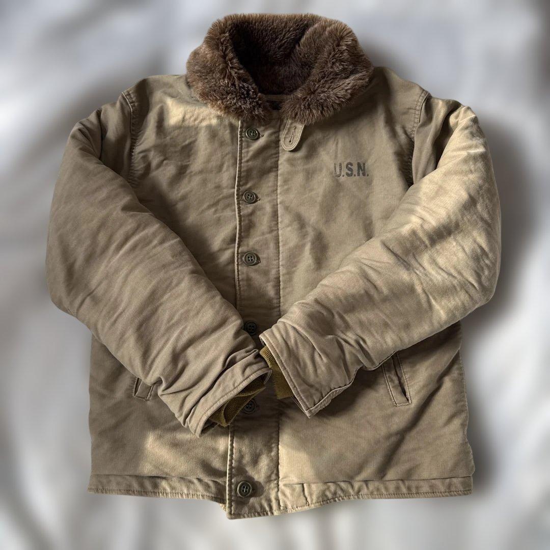 【希少32/XS】U.S.N. N-1 デッキジャケット レプリカ ボア