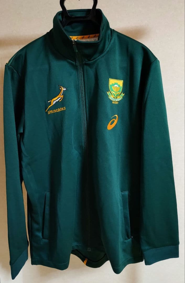 ラグビー　南アフリカ代表　アシックス　プレゼンテーションジャケット