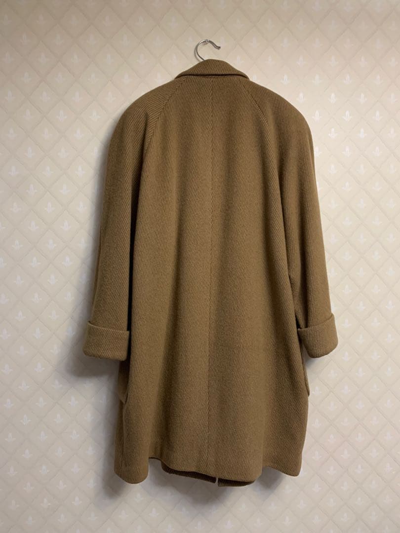セール中美品　バーバリー　ウールコート　11号　キャメル　チェスター